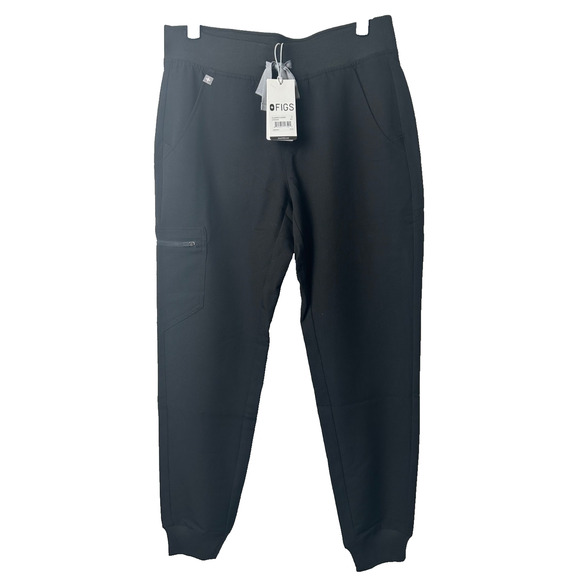 Figs Pants - NEW FIGS Zamora Joggers Womens S x 28" Black Scrub Pants 1000208 Medical D53